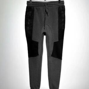 True Rock Mens Black and Grey Netting Joggers Size S
